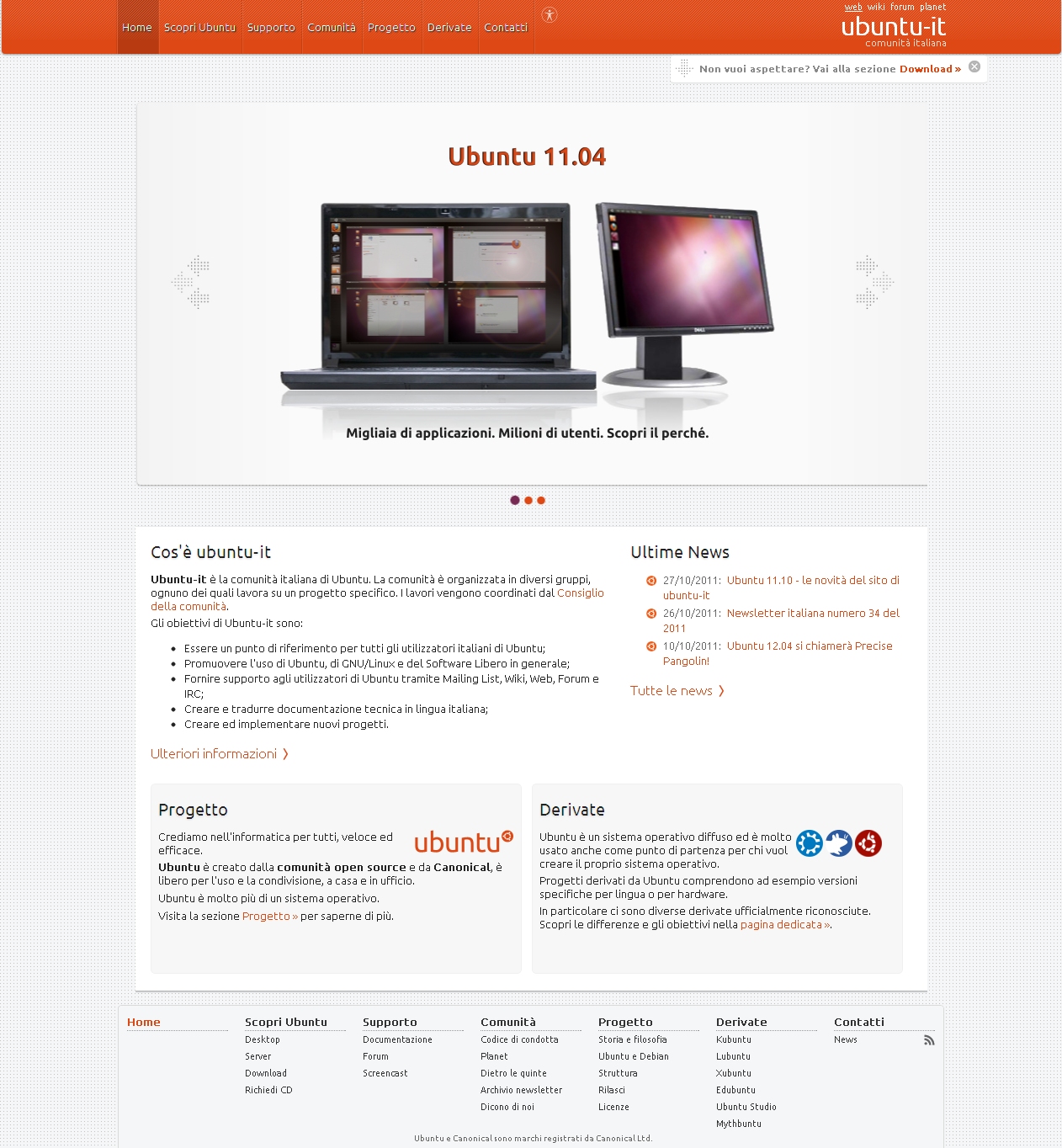 Ubuntu-it home page
